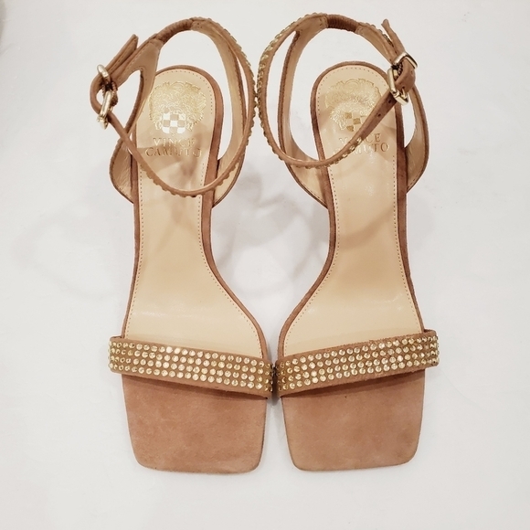 NEW Vince Camuto Saprenda Rhinestones Ankle Strap Evening Heels - Picture 4 of 6
